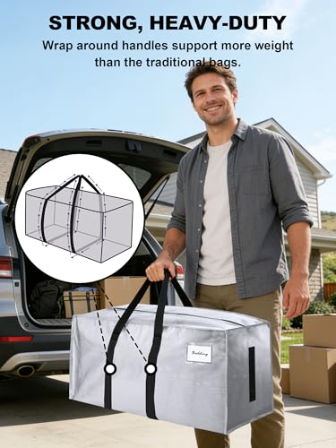 Supports 200lbs Heavy Duty Moving Bags (8 Count)