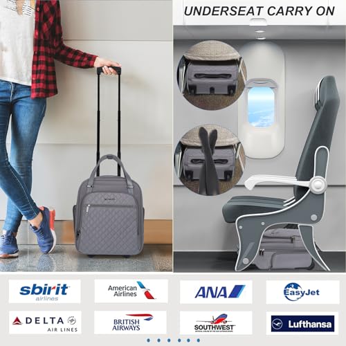 Underseat Carry On Wheeled 16" Bag with Wheels