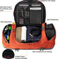 Convertible Duffel Backpack Weekender Gym Bag Orange 55L