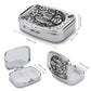 Metal 2 Compartment Pill Organizer Travel Friendly Portable Compact Pill Box Cute Pill Case to Hold Vitamins