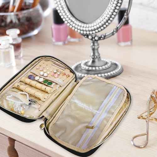 Travel Jewelry Case Organizer for Necklace & Earrings