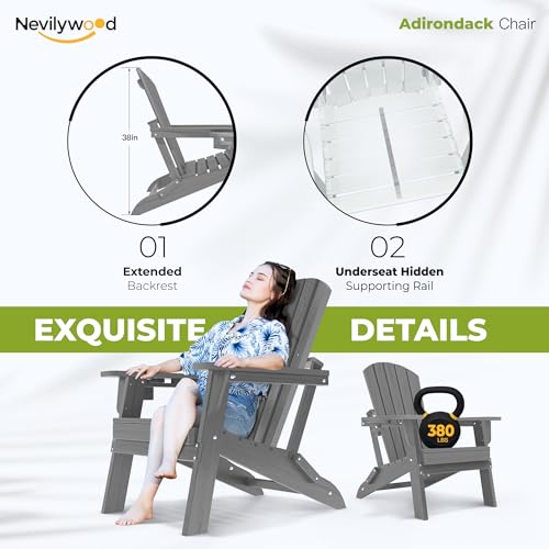 Folding Adirondack Chairs Set of 4