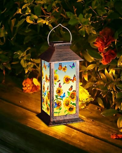Solar Lanterns Outdoor Waterproof Garden Decor Birthday Gifts for Women Mom Grandma Sister