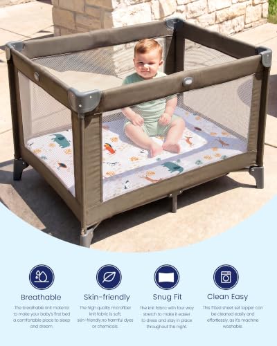 Jungle Animal Mini Crib Sheet (2 Count)