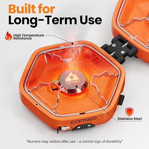 Propane 2 Burner Camping Stove with Carrying Bag