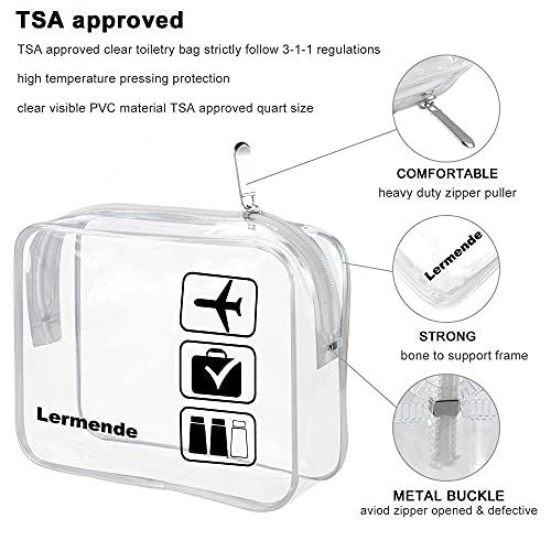 Clear Toiletry Bag TSA Approved Quart Size Travel Carry On