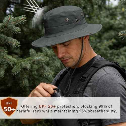Sun Hats for Men Women Safari Hat Foldable Fishing Hat UPF 50+ Bucket Hat