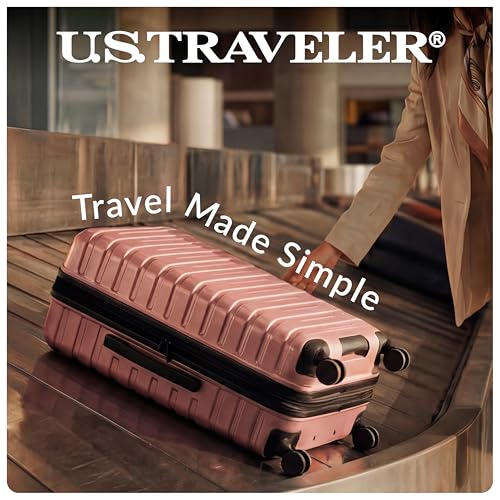 Boren Expandable Hardside Rugged Travel Luggage with 8 Spinner Wheels (2 Piece)
