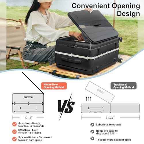 Multifunctional 26 Inch Hard Shell Suitcases with Wheels Travel Approved Luggage Large Rolling Suitcase Checked Luggage for Women Men