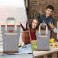 2 Bottle Wine Bag Carrier Insulated Leakproof Wine Cooler Navy Stripes (2 Count)