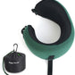 C CUSHION LAB Travel Pillow, Award-Winning Patented Ergonomic Design for Chin & Neck Support Memory Foam Neck Pillow, Compact Airplane Pillow for Traveling, Flight, Car (Hunter Green, Medium)