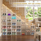 Sturdy Clear Shoe Organizer with Magnetic Door (6 Count)
