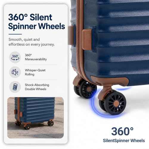Carry On Luggage 22x14x9 Airline Approved Suitcase with Wheels