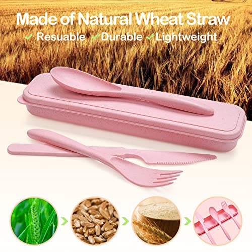 Reusable Travel Utensils Set with Case (18 Count)