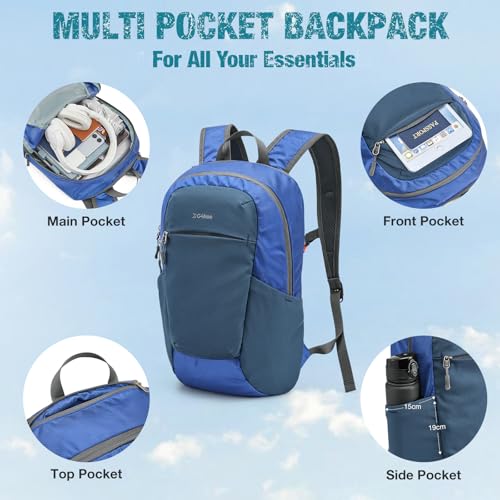 18L Lightweight Packable Hiking Backpack for Men Women