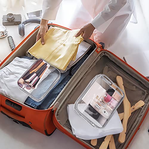 4Pcs Crystal Clear PVC Travel Toiletry Bag Kit for Women Men (4 Count)