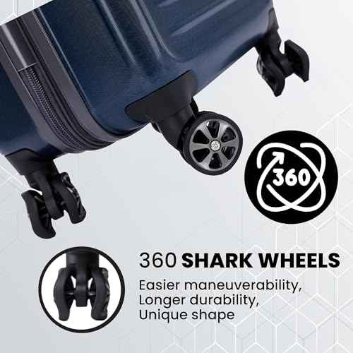 Rails 3 Piece Luggage Set with 360° Spinner Wheels
