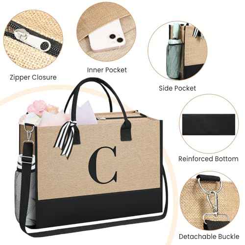 Initial Tote Bag