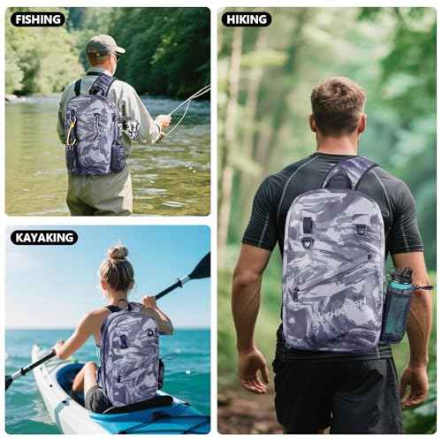 IPX8 Waterproof Fishing Backpack with Rod Holder