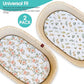 Stretch Fitted Bassinet Sheet Set BROLEX 2 Pack Cradle Sheets for Bassinet Pad
