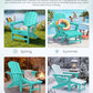Folding Adjustable Adirondack Chairs with Footrest Set of 4 (4 Count)