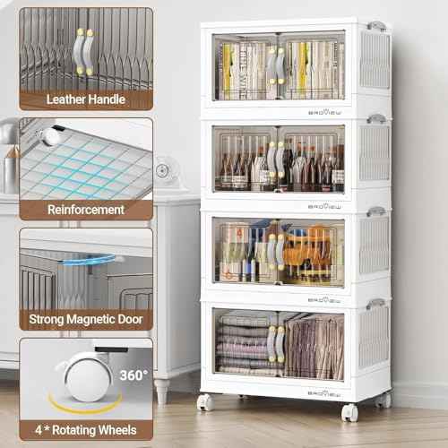 180Qt Stackable Storage Bins with Lid (4 Count)