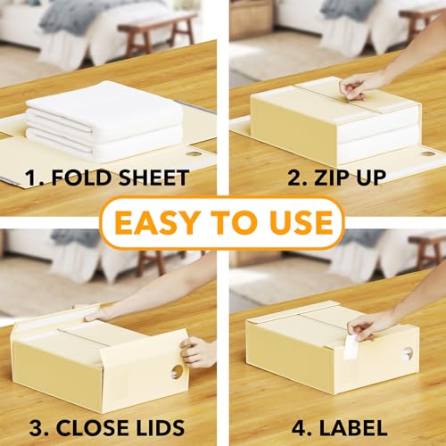 3 Pack Bed Sheet Organizers and Storage (3 Count)