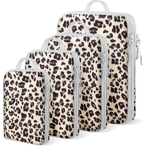 4 Set Compression Packing Cubes For Travel Bags Organizer For Luggage Suitcase Organizer