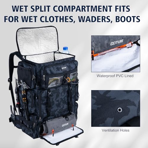 Fishing Tackle Backpack with Cooler