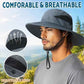 Sun Hats for Men Women Wide Brim Bucket Hat Khaki