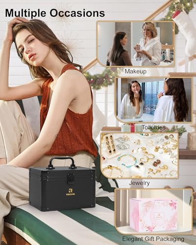 Travel Small Makeup Bag With LED Mirror in 3