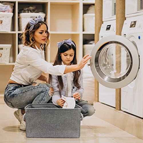 Storage Bins Medium 3 Pack Storage Baskets for Organizing Shelves (3 Count)