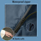 Adult Rain Poncho Waterproof Hooded Zipper Raincoat with Pockets