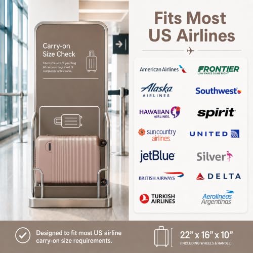 Carry On Luggage 22x14x9 Airline Approved Suitcase with Wheels