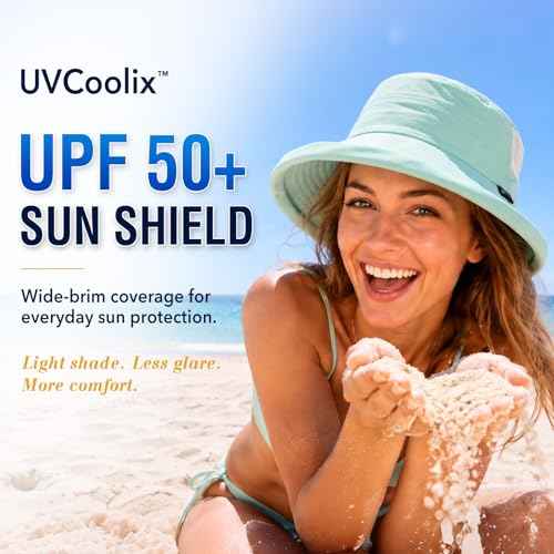 UVCoolix UPF 50+ Wide Brim Ponytail Sun Hat