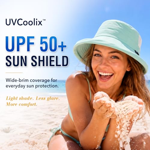 UVCoolix UPF 50+ Wide Brim Ponytail Sun Hat