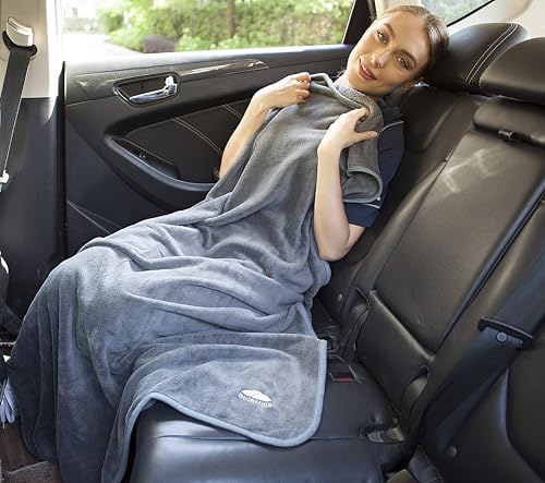Premium Soft Rolled Travel Blanket Airplane Plush Throw