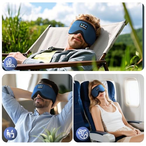 3D Sleep Mask with Bluetooth Headphones