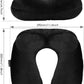 urophylla Inflatable Travel Pillow, Soft Velvet Inflatable Neck Pillow for Traveling, Airplanes, Train, Car, Office with Compact Bag, Breathable Washable Cover, Suit for Adults Sleeping - Black
