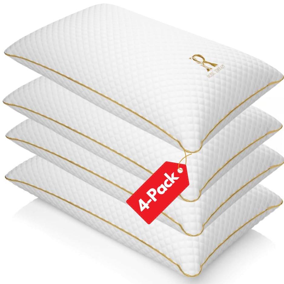 4 Pack Queen Memory Foam Pillow (4 Count)