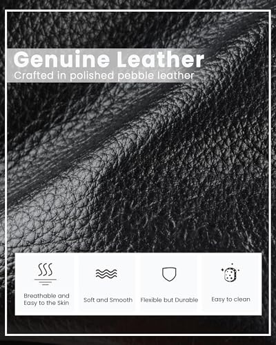 Black Genuine Leather Crossbody Bags for Women Travel Wallet Purse