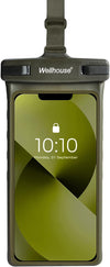 wellhouse Waterproof Phone Pouch, Waterproof Phone Case for iPhone 16 15 14 13 12 Pro Max XS Samsung, IPX8 3D Cellphone Dry Bag Beach Essentials (1 Pack - Olive7.0, 7 inch)