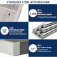 33 Inch Farmhoue Sink Double Bowl Stainless Steel Farm Kitchen Sink 16 Gauge Double Basin 50