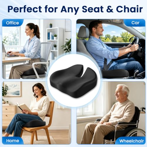 Seat Cushion XL Large Memory Foam Cushion for