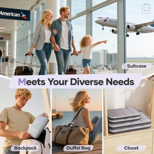 11 Set Compression Packing Cubes Garment Bags for Travel Essentials (11 Count)