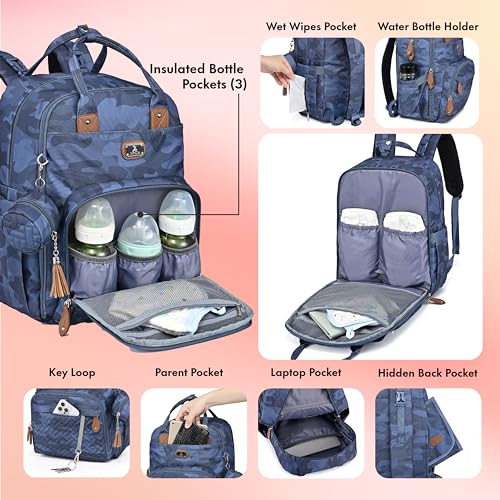 Diaper Bag Backpack with Portable Changing Pad