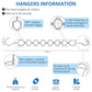 Space Saving Hangers for Clothes 6 Pack Sturdy Metal Hangers Heavy Duty (6 Count)