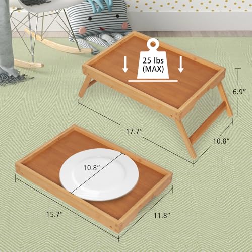 FSC 100% Bamboo Bed Tray with Folding Legs