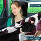 Compact 2-in-1 Travel Blanket Pillow for Airplane Flight, Black