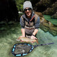 Fishing Backpack with Fishing Gear Fish Net & Rod Holders Tackle Box